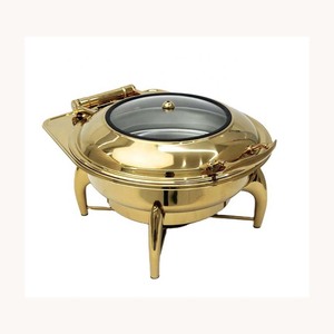 Modern Roll Top Chafing Dish Metal Stylish Customized Food Warmer Chafing Dish New Design For Hotel Banquet Service - Product Image 6