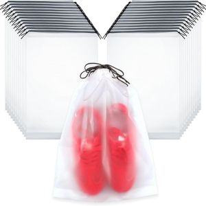 Borsa da Viaggio Trasparente Impermeabile con Coulisse, Organizer per Scarpe a 1 Scomparto con Tasca, per Vestiti, Scarpe e Cosmetici - Product Image 1
