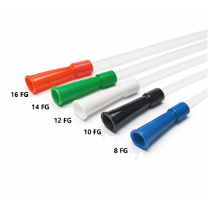 สายสวนปัสสาวะ PVC Nelaton สำหรับผู้ชายและผู้หญิง สีเขียว ขนาด 14 FG แบบใส อุปกรณ์การแพทย์ - Product Image 1
