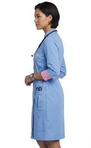 Bata de Enfermería para Hospital, Bata de Trabajo de Manga Larga con Logotipo Personalizado, Bata Médica de Enfermería - Product Image 4