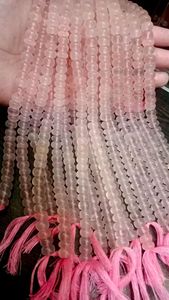 Perles de chalcédoine rose naturelle, rondes, lisses, 8 mm, vendues par brin de 8 pouces de long - Product Image 5