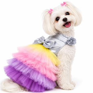 Robe de Soirée de Mariage pour Chats et Chiens 2.0 OEM ODM Logo Personnalisé Vêtements Formels de Luxe pour Animaux de Compagnie Fabricant Direct - Product Image 1