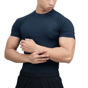 เสื้อยืดออกกำลังกายผู้ชายแบบสั่งทำขายส่ง ผ้าเนื้อเดียว แห้งเร็ว ระบายอากาศดี แขนครึ่งตัว เหมาะสำหรับฟิตเนส วิ่ง และเล่นกีฬา - Product Image 1