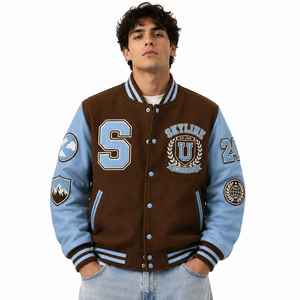 Veste universitaire pour homme sur mesure OEM ODM, broderie en chenille de qualité supérieure, étiquette privée - Product Image 2