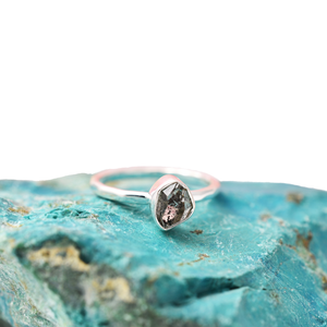 Bague à la mode en argent sterling 925 serti de lunette Design unique à la mode Fine Herkimer Gemstone Silver Plated Rough Gemstone Ring - Product Image 1