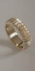 Bague épaisse ovale en argent sterling 925 plaqué or 18 carats, bijoux tendance pour femmes, mariages et soirées, vente en gros - Product Image 2