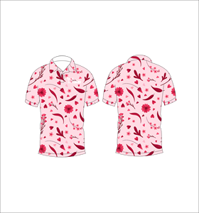 เสื้อโปโลพิมพ์ลายดอกไม้แบบกำหนดเอง แขนสั้น สวมใส่สบาย เหมาะสำหรับกอล์ฟ เทนนิส ชุดทีมฤดูร้อน - Product Image 1