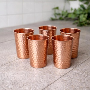 Eco Friendly Copper Glass Tumbler Manufacturer Ayurvedic Drinking Water Cup Bulk Export Metal <b>Drinkware</b> Supplier - Product Image 4