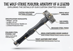 MS Enterprises Handcrafted Viking <b>Hammer</b> Engraved Carbon Steel Rectangle Face Anti-Slip Grip Machinist Roofing Industrial Grade - Product Image 2
