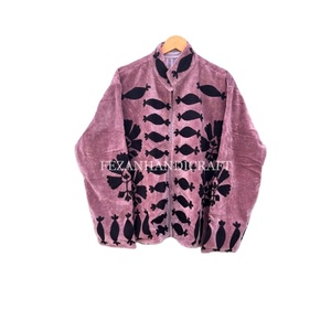 Chaqueta al por mayor Suzani chaqueta de terciopelo estilo Hippie chaqueta bordada hecha a mano interior Forro de algodón abrigo ropa de fiesta - Product Image 1