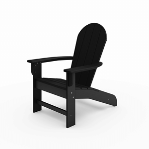 Sedia Adirondack Premium Nera in Polimero HDPE per Elegante Giardino, Patio e Piscina - Product Image 5