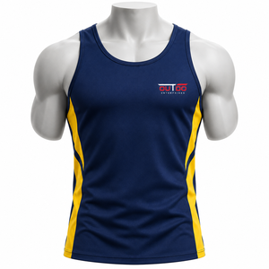 Tela transpirable que proporciona máxima comodidad durante las sesiones de gimnasio y top deportivo para hombre diseñado con materiales ligeros. - Product Image 1