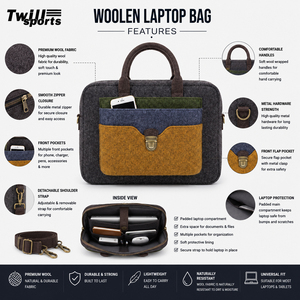 Bolsa de Fieltro de Lujo para Portátil, Funda Protectora Ligera para Notebook, Gran Capacidad, Directo de Fábrica - Product Image 5