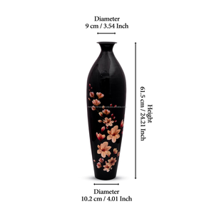 Vases à fleurs noirs modernes en fer avec motif floral, finition parfaite pour la décoration intérieure et les occasions spéciales - Product Image 3