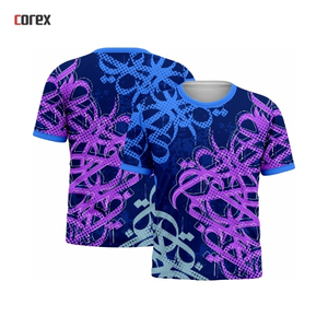 Maillot formel en polyester respirant pour homme, col rond, manches courtes, avec logo personnalisé en calligraphie imprimé par sublimation - Product Image 6