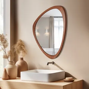 Miroir mural rond en métal fait main avec un design moderne suspendu, décoration minimaliste à thème naturel pour le salon, décoration intérieure - Product Image 6