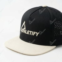 Casquette de baseball OEM en gros, respirante, à coque souple, découpée au laser, pour le sport, ajustée, performance, snapback, course, gym, extérieur, voyage