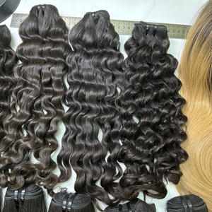 Échantillon gratuit personnalisé brut vietnamien meilleure couleur accentuée vague naturelle trame de cheveux de génie trame extensions de cheveux humains - Product Image 3