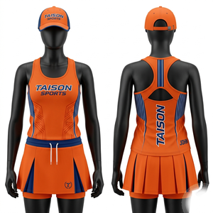 Vestido de tenis premium de poliéster y spandex de 180 GSM, gris, sin mangas, con falda plisada y paneles laterales en contraste, sublimación de logotipo personalizado. - Product Image 5