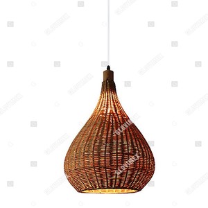 Lampe suspendue en rotin de bambou naturel, tissée à la main, pour salon, hôtel, décoration de resort, vente chaude - Product Image 5
