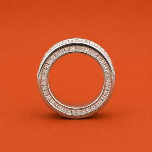 Stylish Iced Out S925 Sterling <b>Silver</b> with Handset Moissanite Diamond <b>Ring</b> for <b>Men</b> Hip Hop Party Wear - Product Image 4