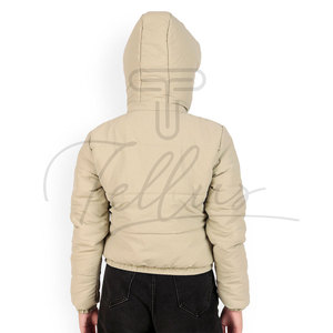 Vente en gros – Nouvelle collection 2026 : Doudoune courte matelassée pour femme, couleurs unies, grandes tailles, col montant, imperméable et coupe-vent - Product Image 2