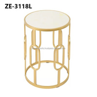 Table basse en métal contemporaine minimaliste, cadre en acier inoxydable avec revêtement en poudre, écologique, hauteur réglable, design moderne