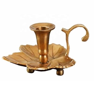 Hot Selling Metal <b>Bow</b> Shaped Taper <b>Holder</b> With Antique Gold Finish Metal Candlesticks Stand for Dining Room Table Wedding Party - Product Image 5