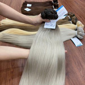 Vente flash du Black Friday, extensions de cheveux à trame de couleurs tendance, lisses comme des baguettes, sans nœuds, sans perte, super soyeuses, disponibles en stock - Product Image 2