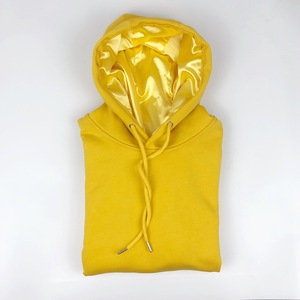 Sweat à capuche unisexe en coton de haute qualité avec doublure en satin personnalisée, logo brodé, fermeture éclair, intérieur en soie, style décontracté. - Product Image 3