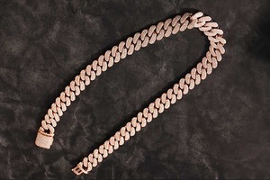 Chaîne cubaine Hip Hop pour homme en or blanc 10K 14K avec maillons infinis, diamants brillants cultivés en laboratoire VVS, certifiés IGI, collier en or - Product Image 4