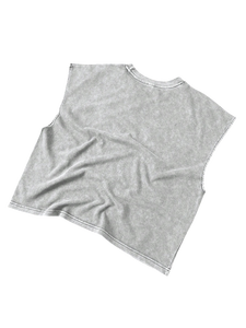 Débardeur Oversize Léger en Coton/Jersey Personnalisé pour l'Été, Style Streetwear, Lavage Acide, Sans Manches, Idéal pour la Salle de Sport et Usage Quotidien - Product Image 3