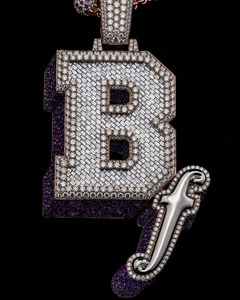 Iced Out Moissanite Letter Name <b>Pendant</b> 925 <b>Silver</b> Rose Gold Plated Luxury <b>Initial</b> Everyday Wear <b>Pendant</b> Hip Hop Jewelry For Men - Product Image 5