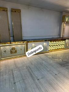 Mostradores de acero inoxidable para Bodas de diseño personalizado Mostrador de comida para buffet de bodas moderno Contadores de rosas doradas de acero inoxidable con estilo del Reino Unido - Product Image 5