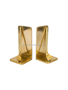 Minimalist Brass <b>Bookends</b> for Shelves and Desks – Sturdy, Decorative, and Perfect for Organizing Books - Product Image 5