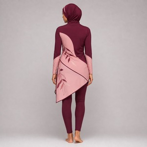 Conjunto Burkini Modesto de 4 Piezas, Casual, Talla Grande, Manga Larga, Alta Calidad, Ecológico, Transpirable, de Secado Rápido, Diseño Premium para Mujer - Product Image 4