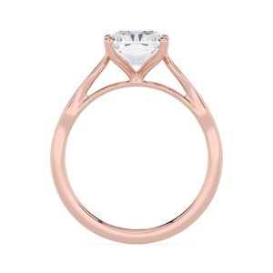 Anillo de Compromiso de Oro Rosa de 10K con Diamante Cultivado en Laboratorio, Corte Radiante Refinado, 2.00 Ct, Banda Delgada, Joyería de Boda Elegante y de Lujo - Product Image 2