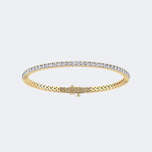 Pulsera de tenis con diamantes redondos engastados en punta de 4.36 CTW - Product Image 1