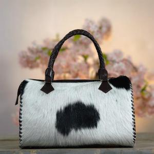 Bolso de Mano de Cuero Vacuno de Lujo con Asas Trenzadas y Correa Cruzada, Cierre de Cremallera Resistente - Product Image 4