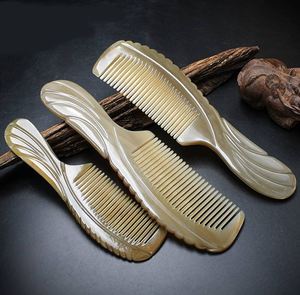 Peigne en corne de buffle naturel, design luxueux, outils de coiffure en corne de buffle dorée, meilleurs cadeaux - Product Image 5