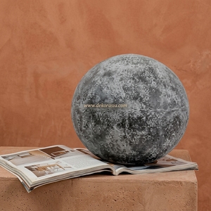 Vase sphérique artisanal en terre cuite rustique noire Pelota M, pot décoratif en céramique, vente en gros - Product Image 5
