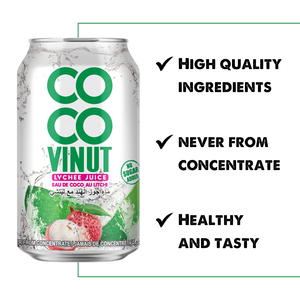 ฮาลาลโคเชอร์330มล. น้ำมะพร้าว100% พร้อมน้ำลิ้นจี่ - Product Image 4