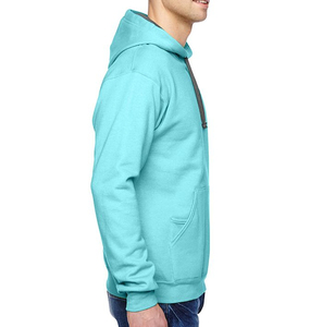 Sweat à capuche personnalisé pour homme, hiver, haute qualité, 100% coton, tissu imperméable et respirant, polaire épais, épaules tombantes, uni, vierge - Product Image 5