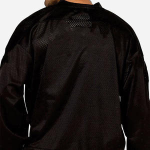 Мужская удлиненная футболка для американского футбола с длинным рукавом, сетчатая, для уличной моды и тренировок, с минимальным логотипом, под собственной торговой маркой, оптом, OEM - Product Image 5