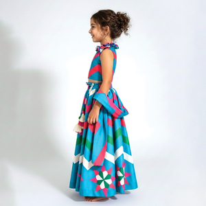 Conjunto de Lehenga Choli para Niñas con Diseño Premium, Estampado Digital, para Bodas y Fiestas, Traje Étnico Indio, Disponible a Precio de Exportación - Product Image 5