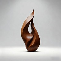 Art abstrait en bois sculpté à la main, élégant centre de table, décoration haut de gamme, accessoire de maison de boutique, en bois, Pâques, Baptême
