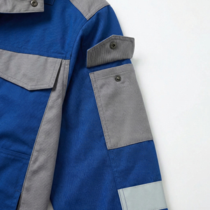 Chaqueta de Trabajo Azul Grisácea para Hombre, Resistente al Viento, con Bolsillos Reflectantes, Cierre de Cremallera, Ropa de Seguridad Industrial, Corte Regular para Otoño - Product Image 4