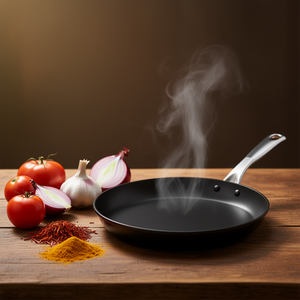 Poêle à paella en fonte de 32 cm avec poignée en acier inoxydable, revêtement émaillé, ustensiles de cuisine - Product Image 2