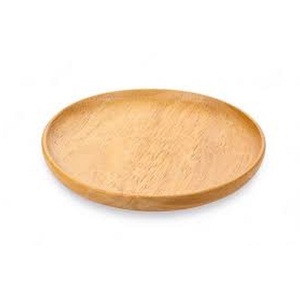 Natural Round Wooden Serving <b>Plate</b> Handmade Solid Color Minimalist Design Dishes & <b>Plates</b> Customized On Sale - Product Image 2