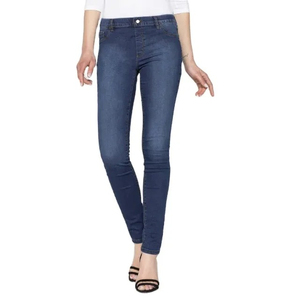 Pantalones Vaqueros Rectos de Cintura Alta para Mujer, de la Mejor Calidad, Estilo Vintage, Talla Grande, Ajustados, en Color Azul - Product Image 1